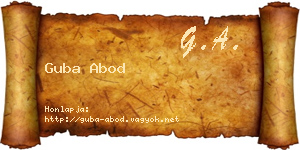 Guba Abod névjegykártya